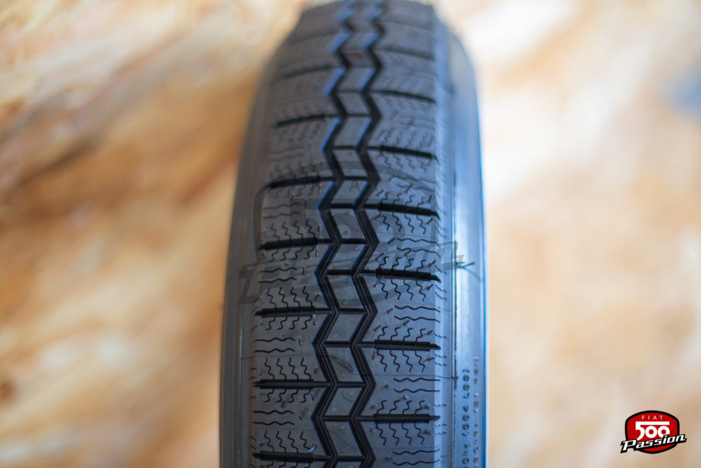 Pneu 125 R12 62S Pour Fiat 500 D'époque - Tubeless, Bande Blanche, été, Vee Rubber